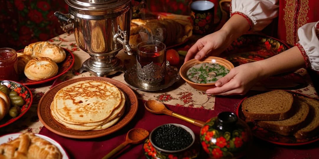 Печь, икра и дикоросы: как устроена русская кухня